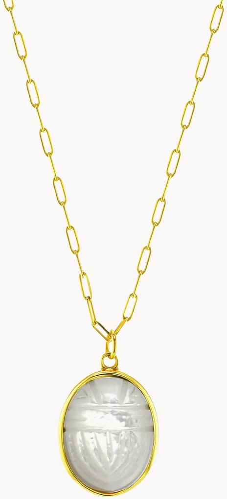 Colar banhado a ouro com pendente em madrepérola Neo