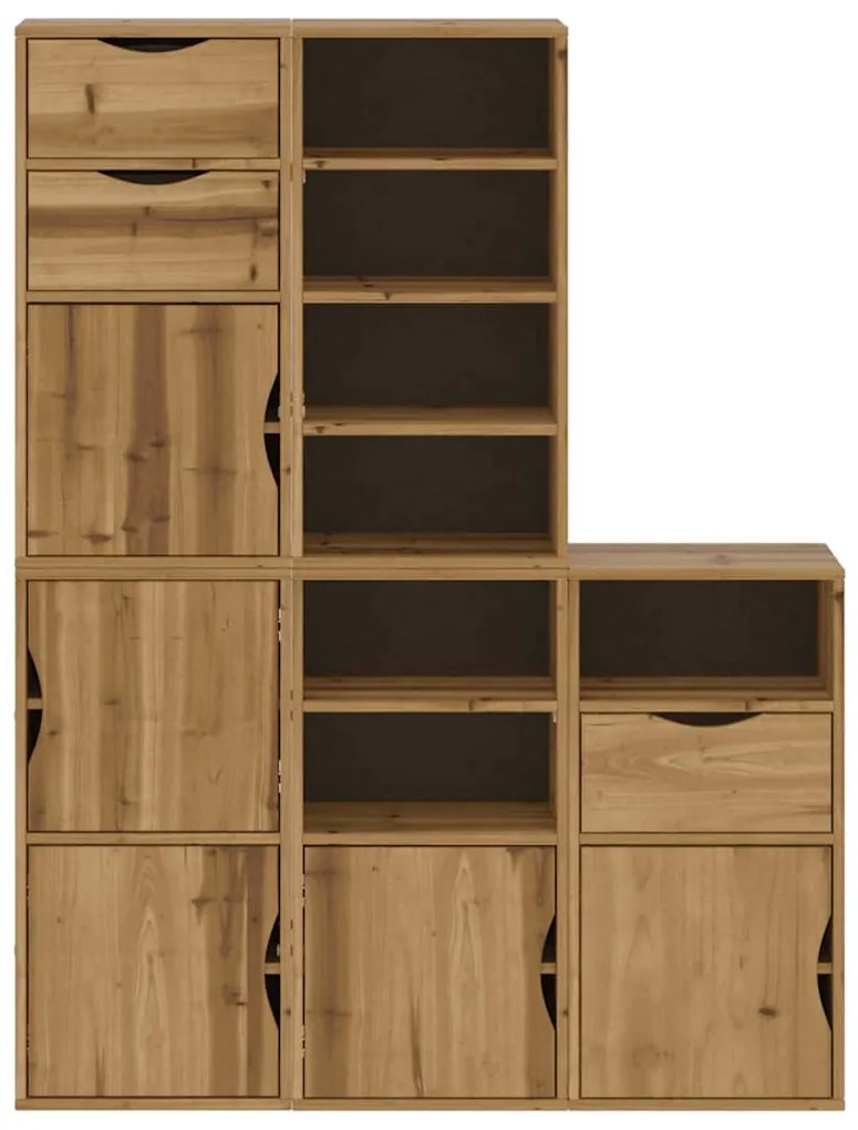 Móveis de apoio 5 pcs ODDA 40x24x79 cm pinho de madeira maciça