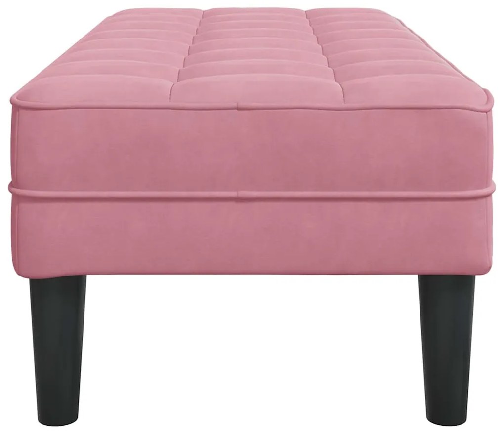 Banco Rosa 113x57x39 cm Veludo