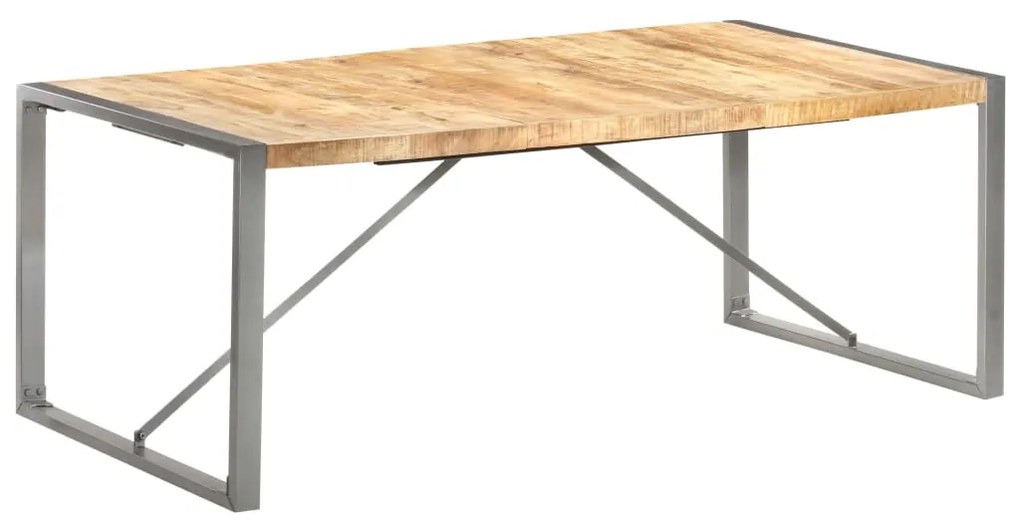 Mesa de jantar 200x100x75 cm madeira de mangueira maciça áspera