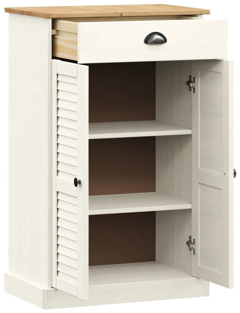 Sapateira VIGO 60x35x96 cm madeira de pinho maciça branco
