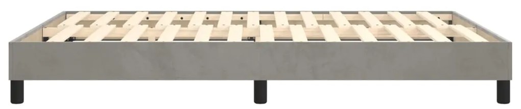 Estrutura de cama sem colchão 140x190 cm veludo cinzento-claro