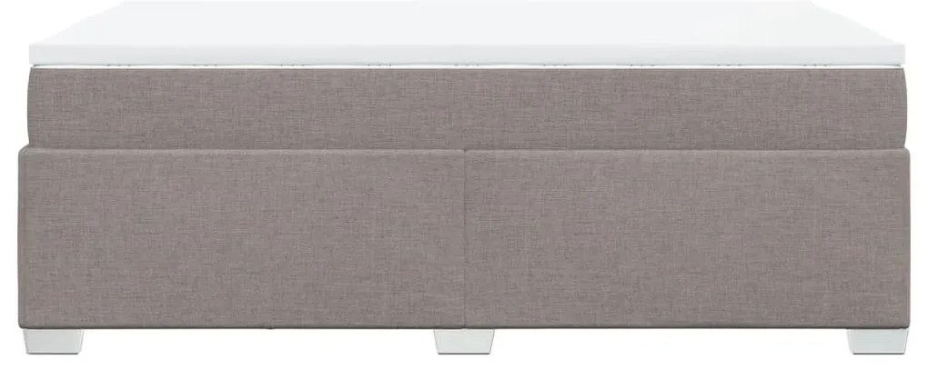 Cama boxspring c/ colchão 120x190cm tecido castanho-acinzentado