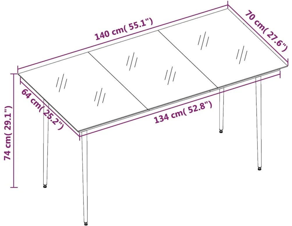 5 pcs conjunto de jantar p/ jardim c/ almofadões vime PE/vidro