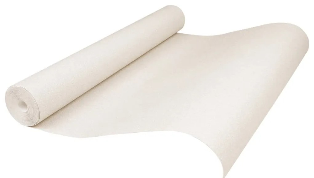 Papel parede 3D 10x0,53 m tecido não-tecido creme sólido