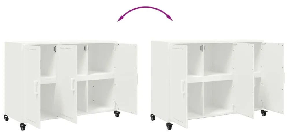 Aparador 100,5x39x72 cm aço branco
