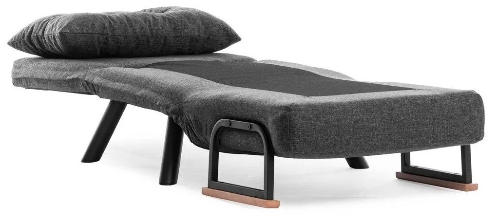 Sofá-cama de 1 lugar Sando – Cinzento Escuro – 175x60 cm
