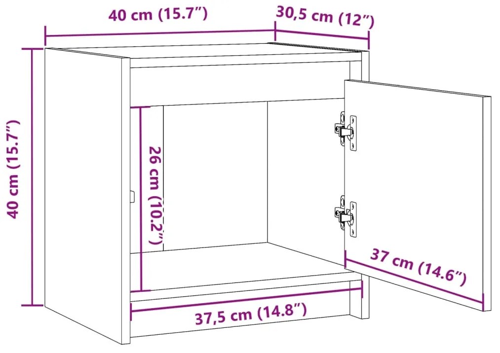 Mesas de cabeceira 2 pcs 40x30,5x40cm pinho maciço castanho mel