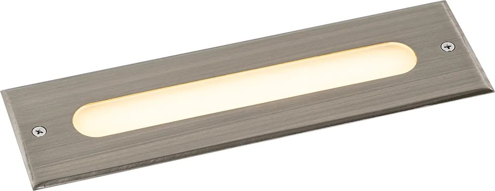 Conjunto de 4 Focos de Chão Modernos de Aço 30 cm Incl. LED IP65 - Eline