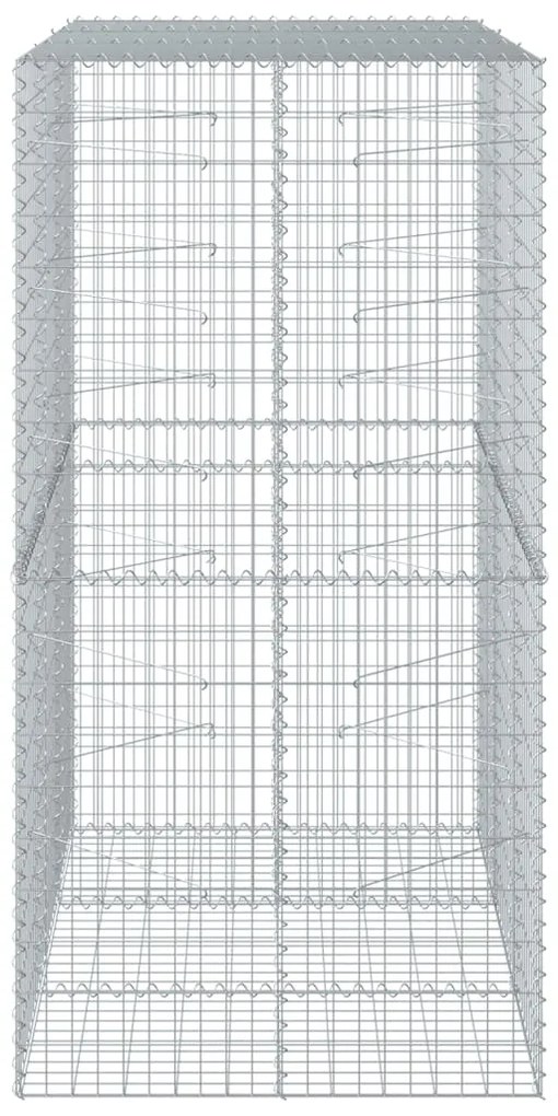 Cesto gabião com cobertura 150x100x200 cm ferro galvanizado