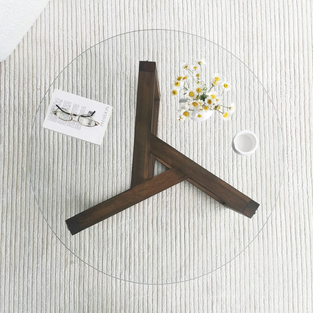 Mesa de Café Miro - Nogueira - 75x40x75 cm