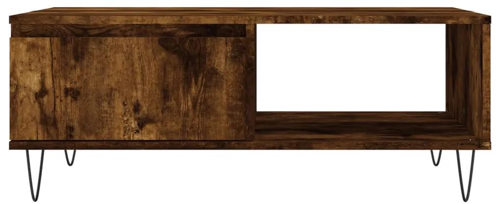 Mesa de centro 90x60x35 cm derivados de madeira carvalho fumado