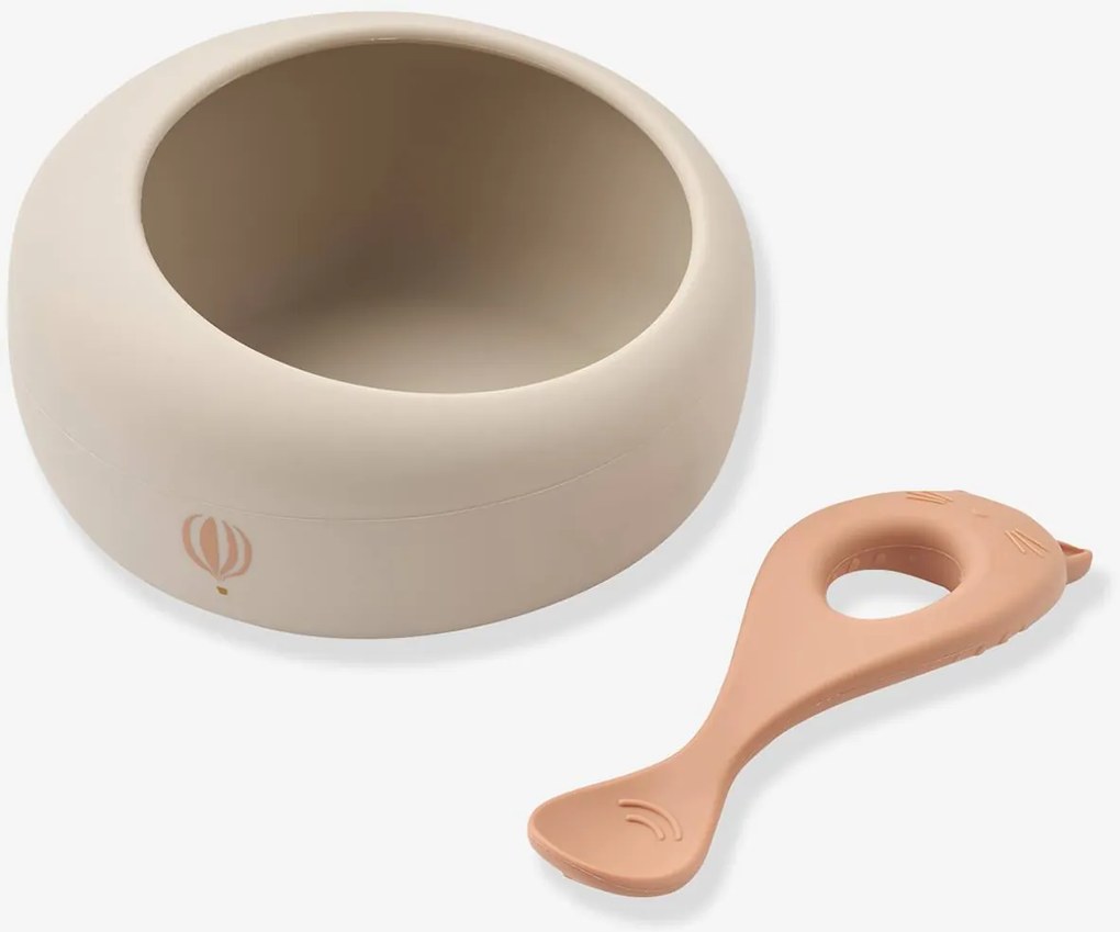 Sparia, taça + colher de silicone Liewood rosa-pálido
