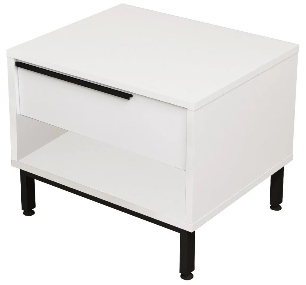 Mesa de Cabeceira ON14 – Branco – 53,6 cm x 42,4 cm x 44,5 cm