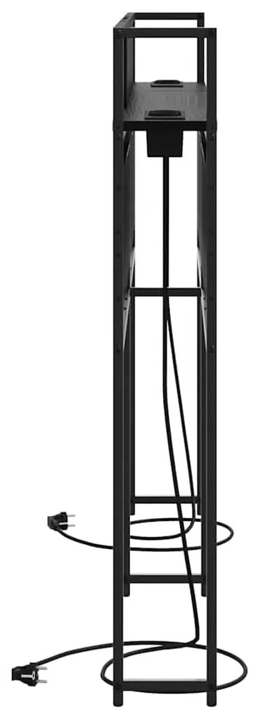 Cabeceira de armazenamento com cabeceira Carvalho preto 120 cm