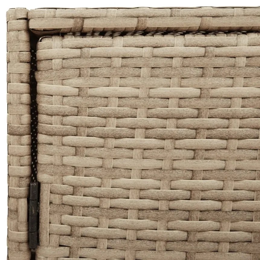Armário de arrumação p/ jardim 83x45x76 cm vime PE bege