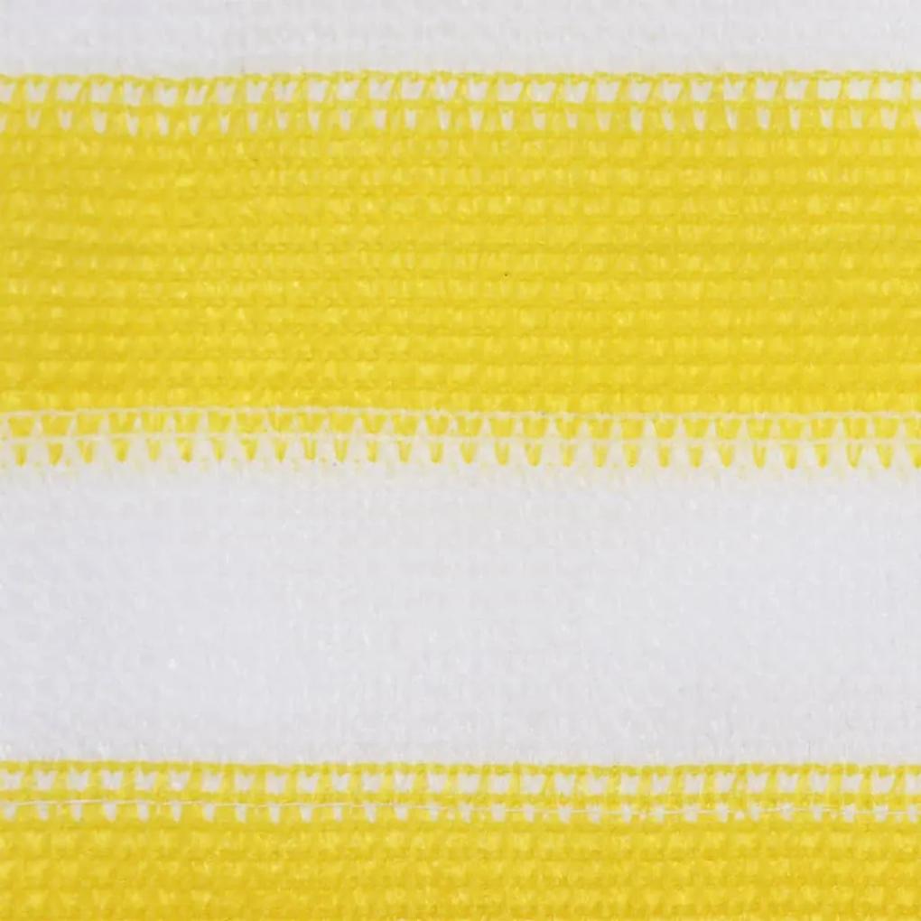 Tela de varanda 90x500 cm PEAD amarelo e branco