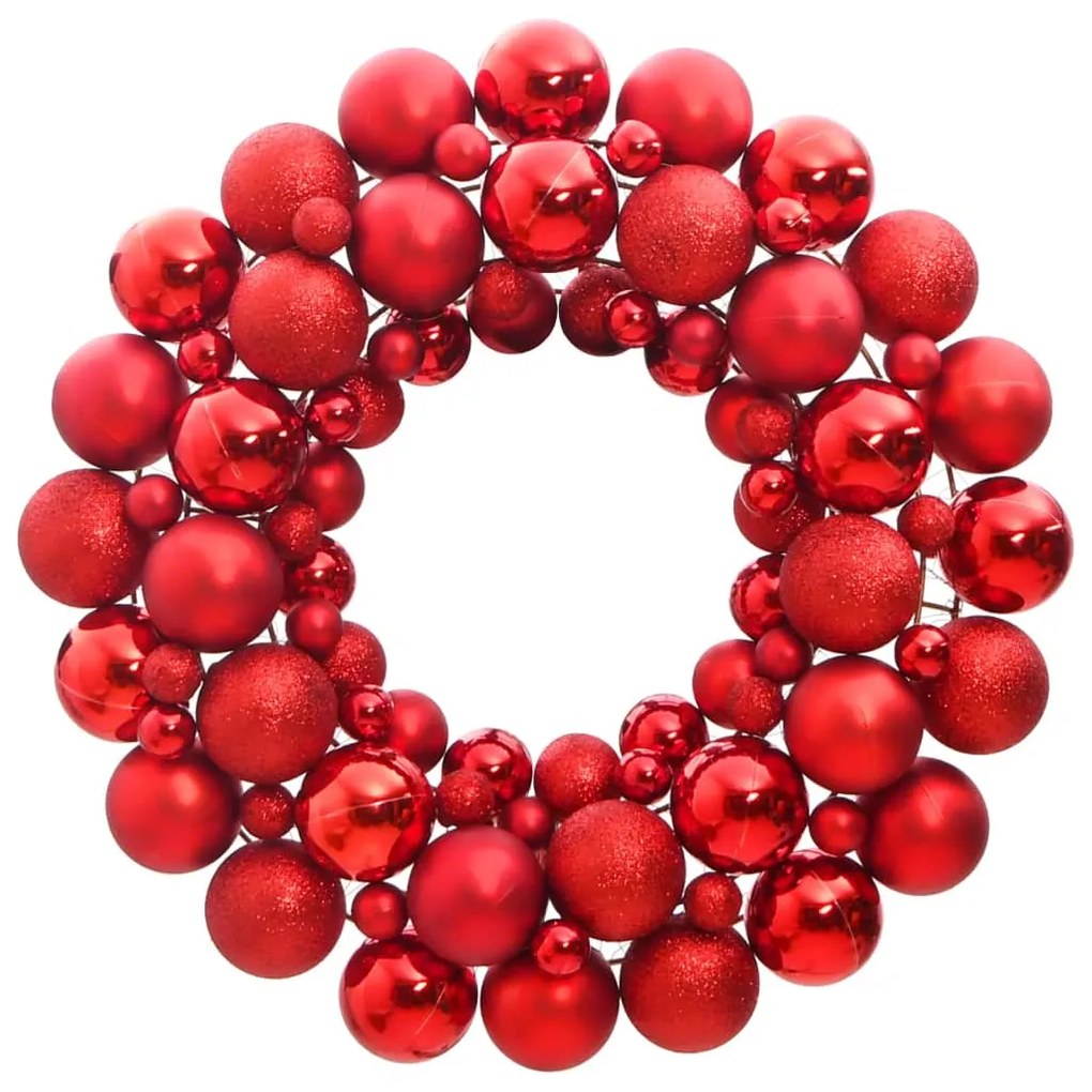 356121 vidaXL Guirlanda de Natal 45 cm poliestireno vermelho