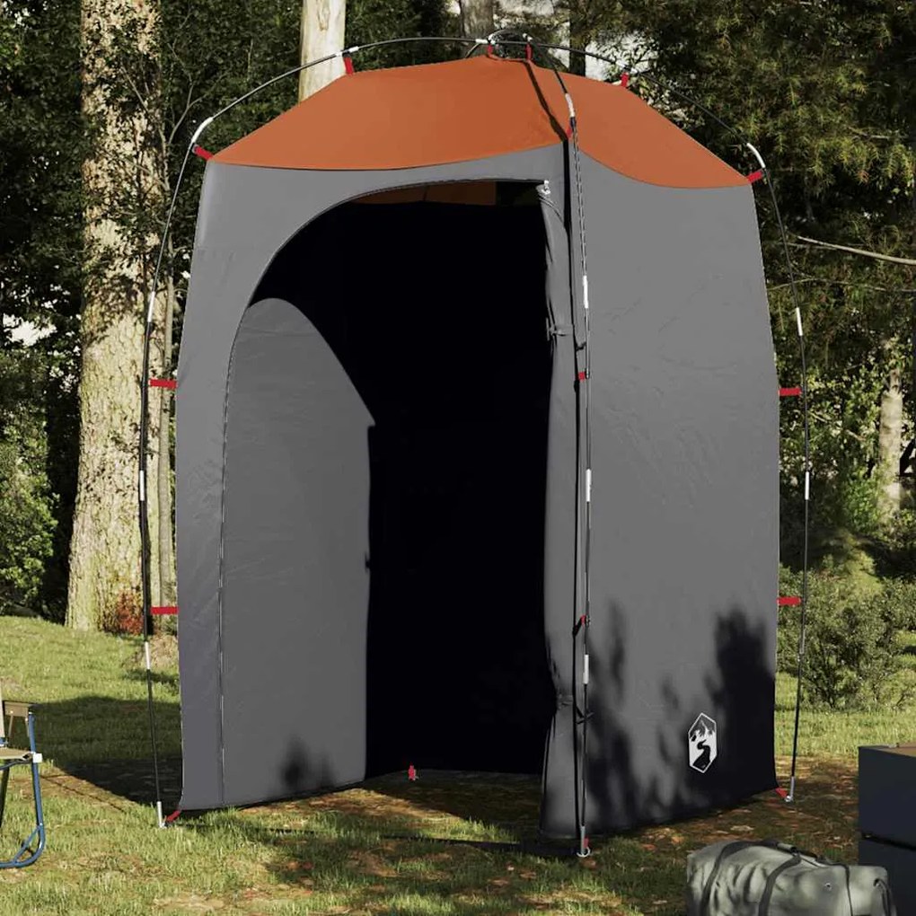 vidaXL Tenda para duche impermeável cinzento