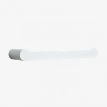 Toalheiro De Parede Com Barra ↔︎20cm Para Banheiro Em Aço Inox Alameda Branco - Sklum