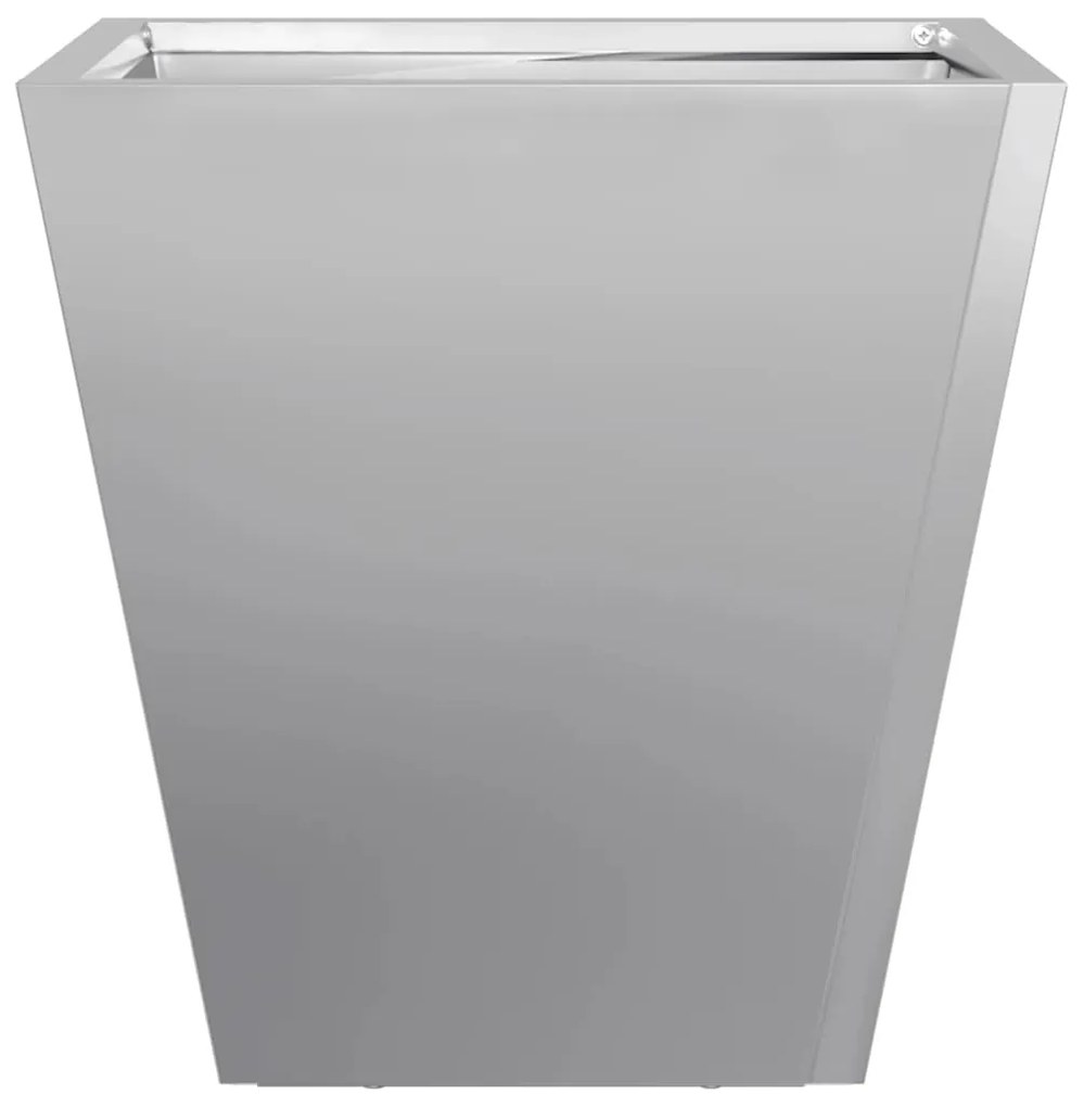Vaso/floreira de jardim 2 pcs 40x40x40 cm aço galvanizado