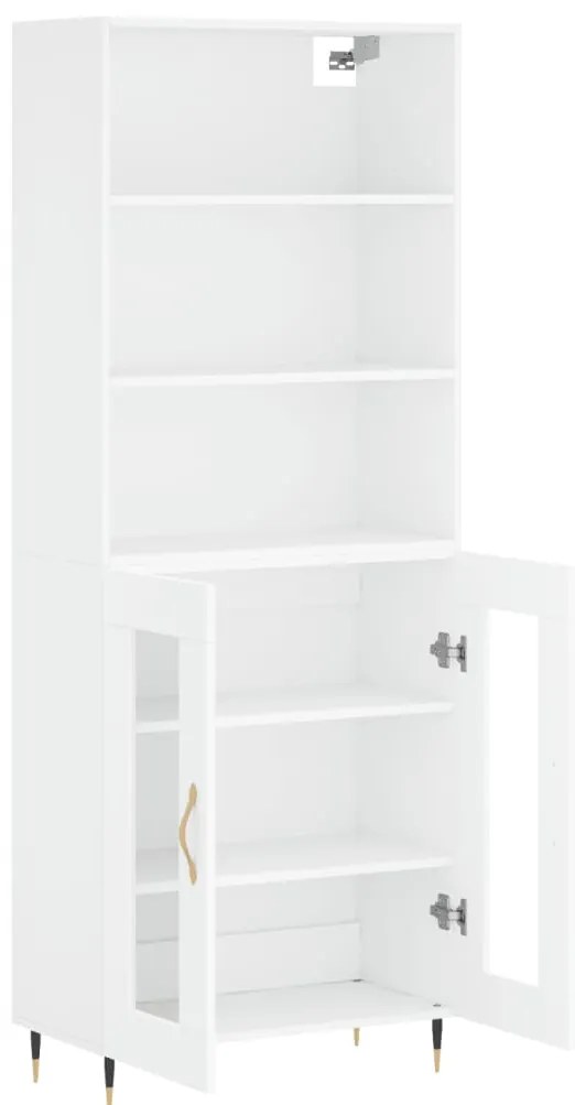 Armário alto 69,5x34x180 cm derivados de madeira branco