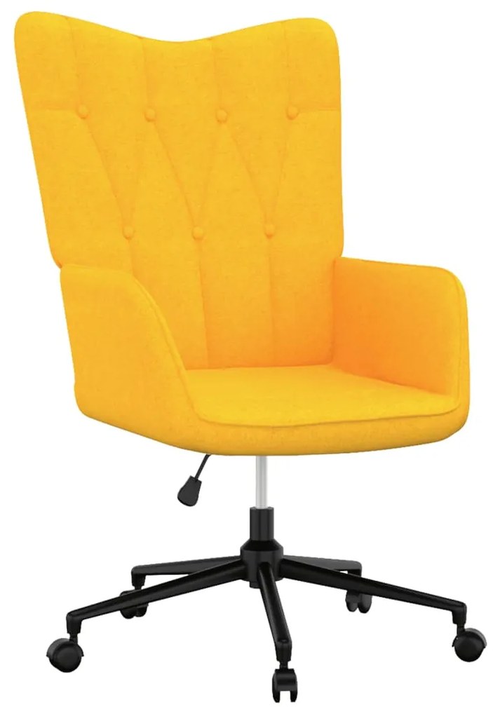 327651 vidaXL Cadeira de descanso tecido amarelo mostarda