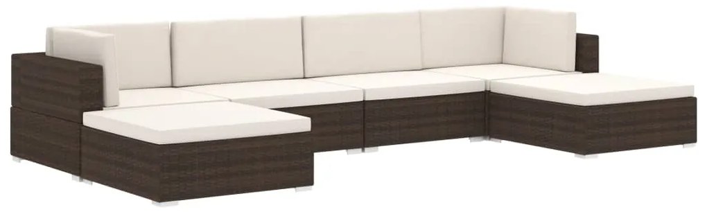 Assento de centro seccional c/ almofadões 1 pc vime PE preto
