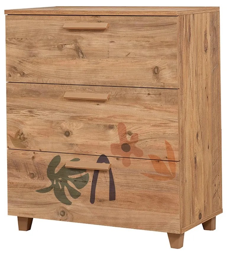 Cômoda Leva Gravis – Pinho Atlântico – 80x95x43 cm