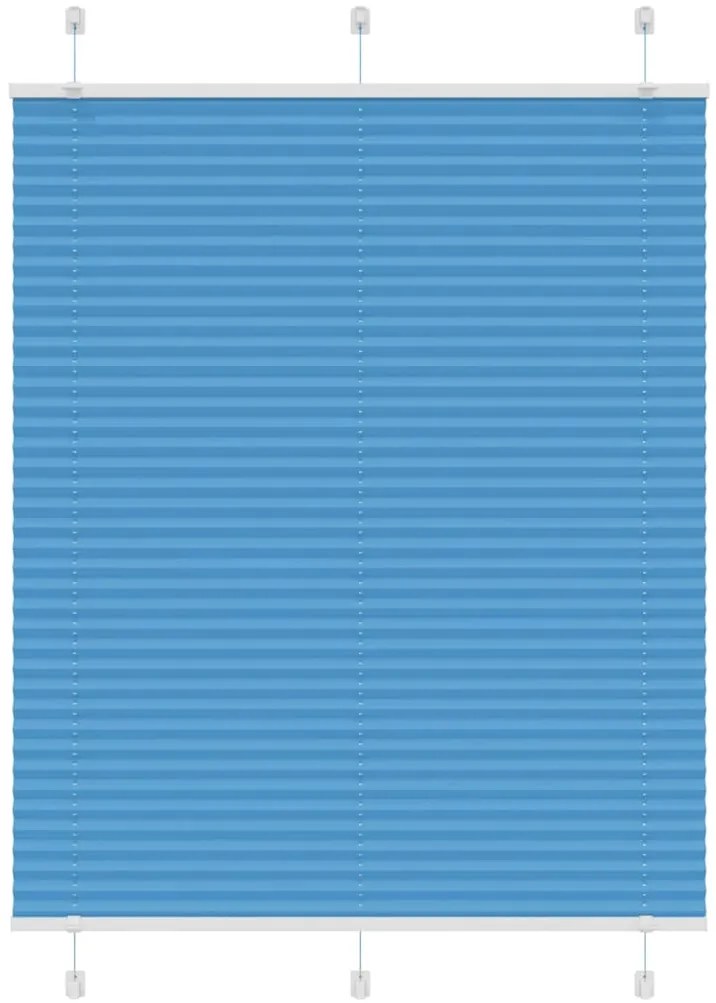 Azul Plissada Cega 110x150 cm Largura Tecido 109,4cm Poliéster