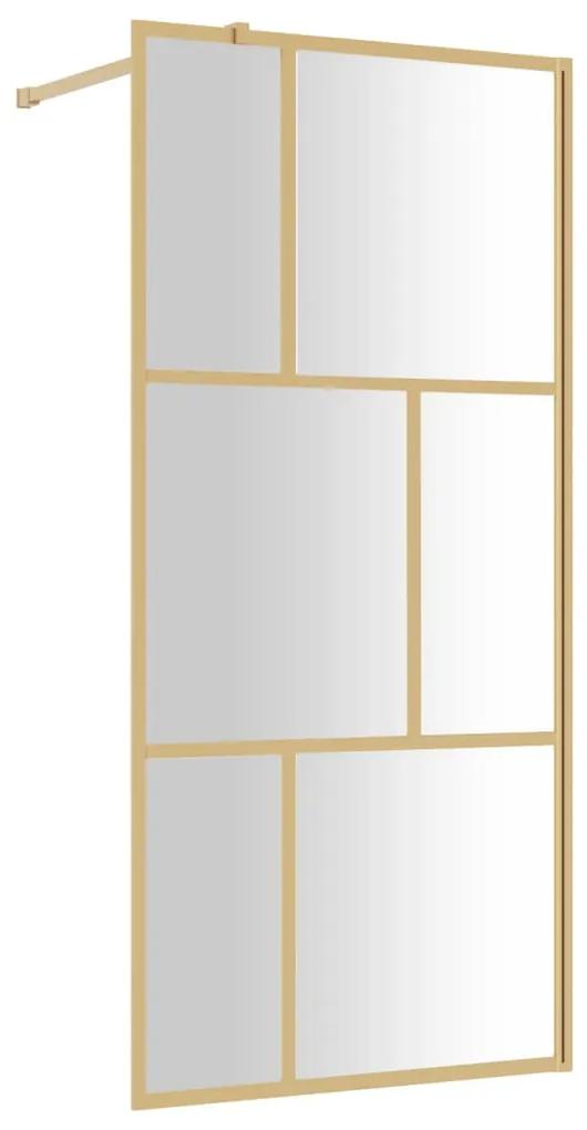 Divisória de chuveiro 90x195 cm vidro transparente ESG dourado