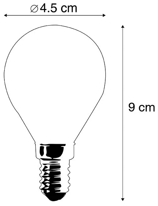 Conjunto de 5 lâmpadas LED inteligentes E14 RGBW P45 mate 4,9W 470 lm 2200-4000K