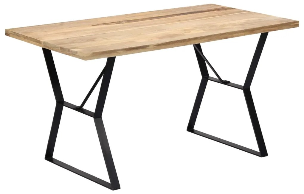 Mesa de jantar madeira de mangueira maciça 140x80x76 cm