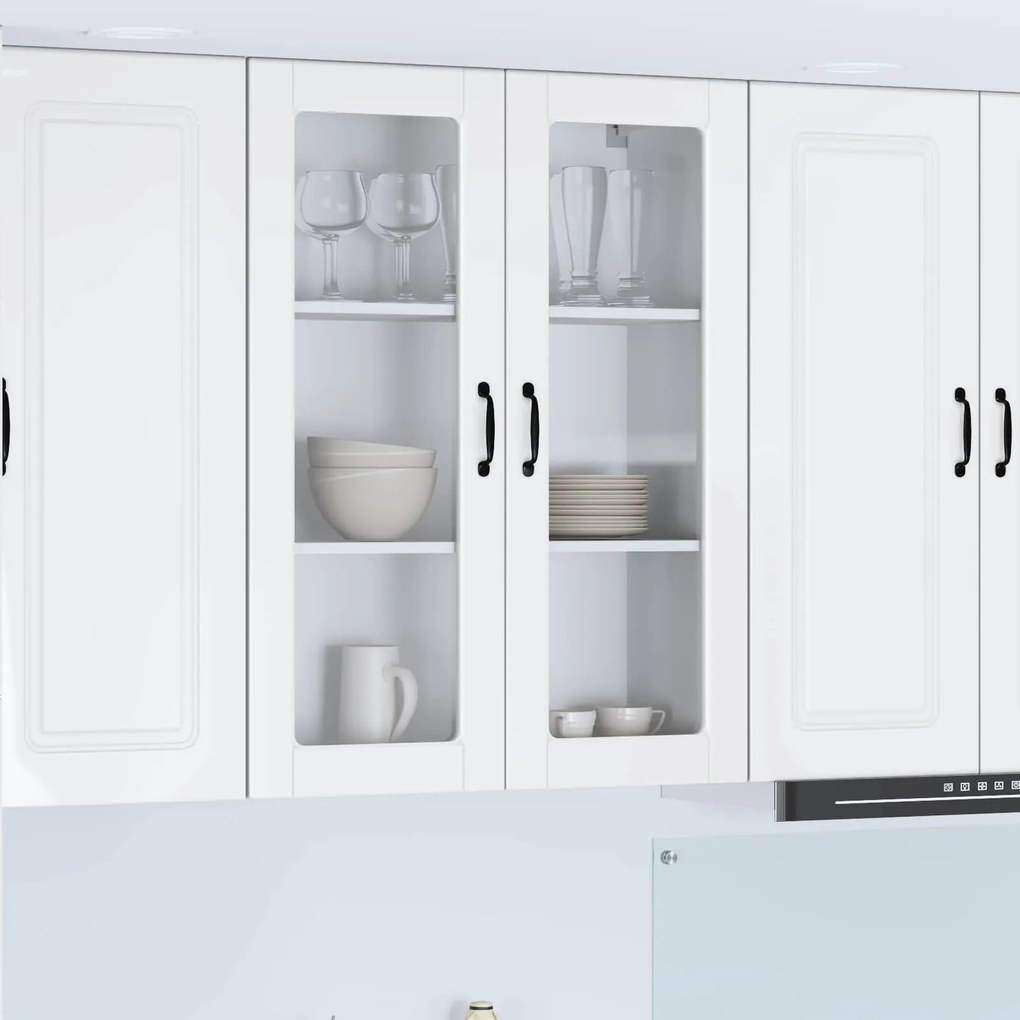 vidaXL Armário de Cozinha com porta Branco Brilhante 80 x 31 x 100 cm