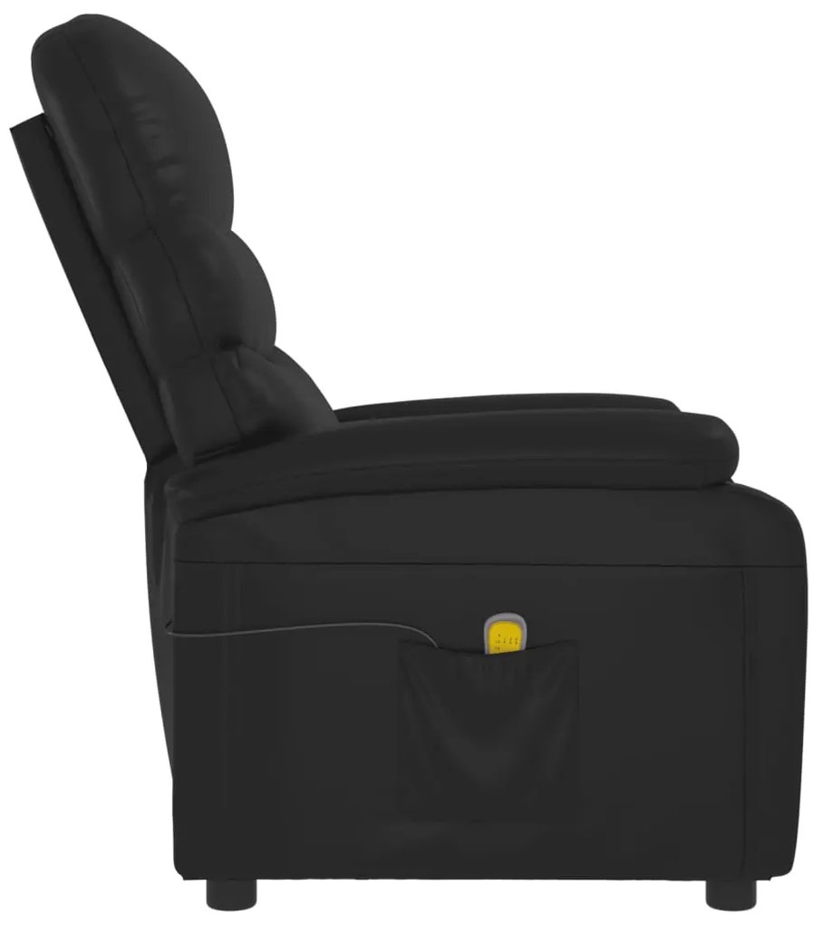 Poltrona de massagens couro artificial preto