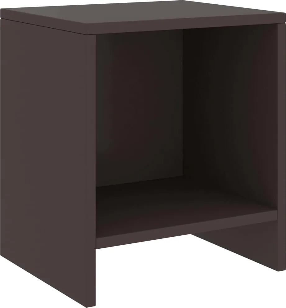 Mesa de cabeceira 35x30x40 cm pinho maciço castanho-escuro