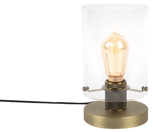 Candeeiro de mesa escandinavo bronze com vidro - Dome Moderno