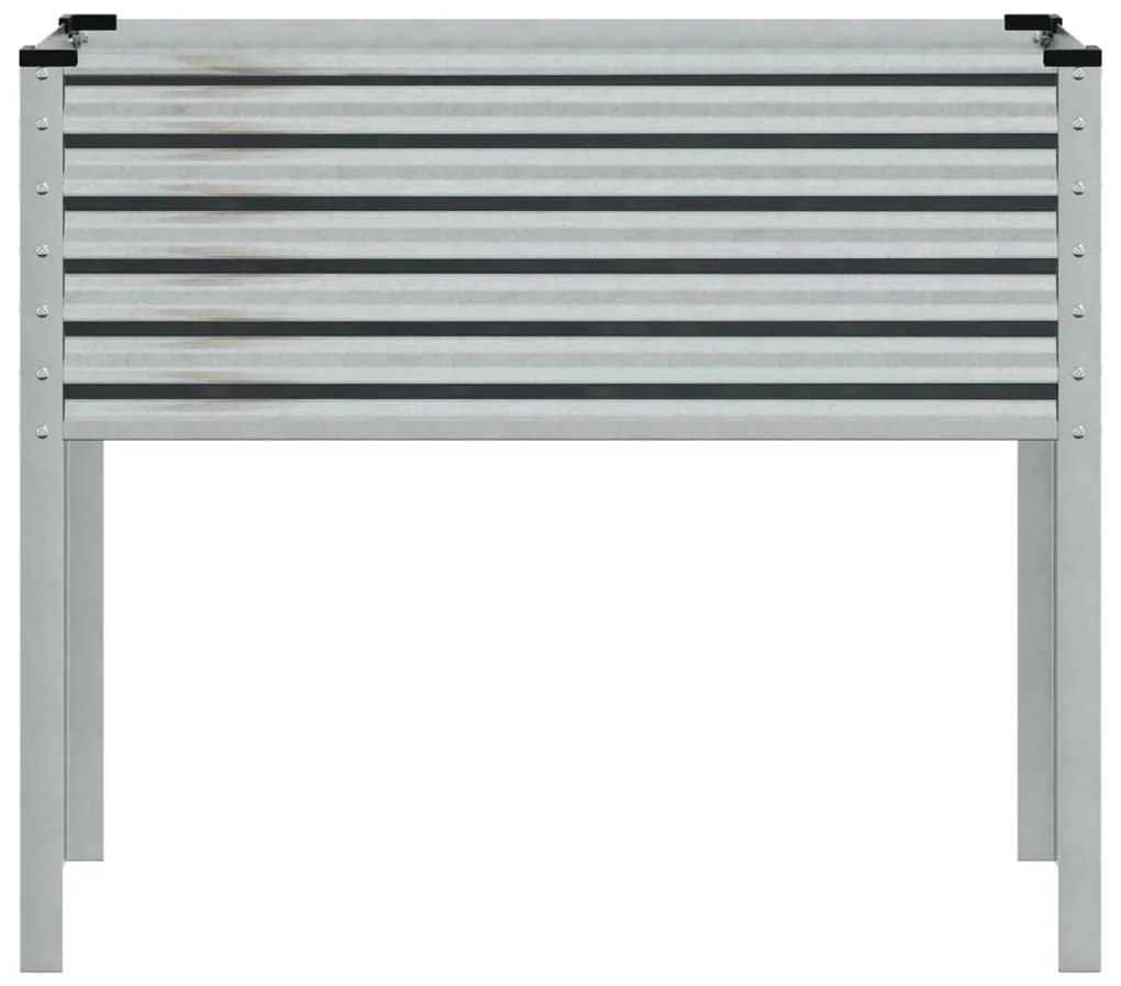 Vaso/floreira de jardim 100x41x90 cm aço galvanizado
