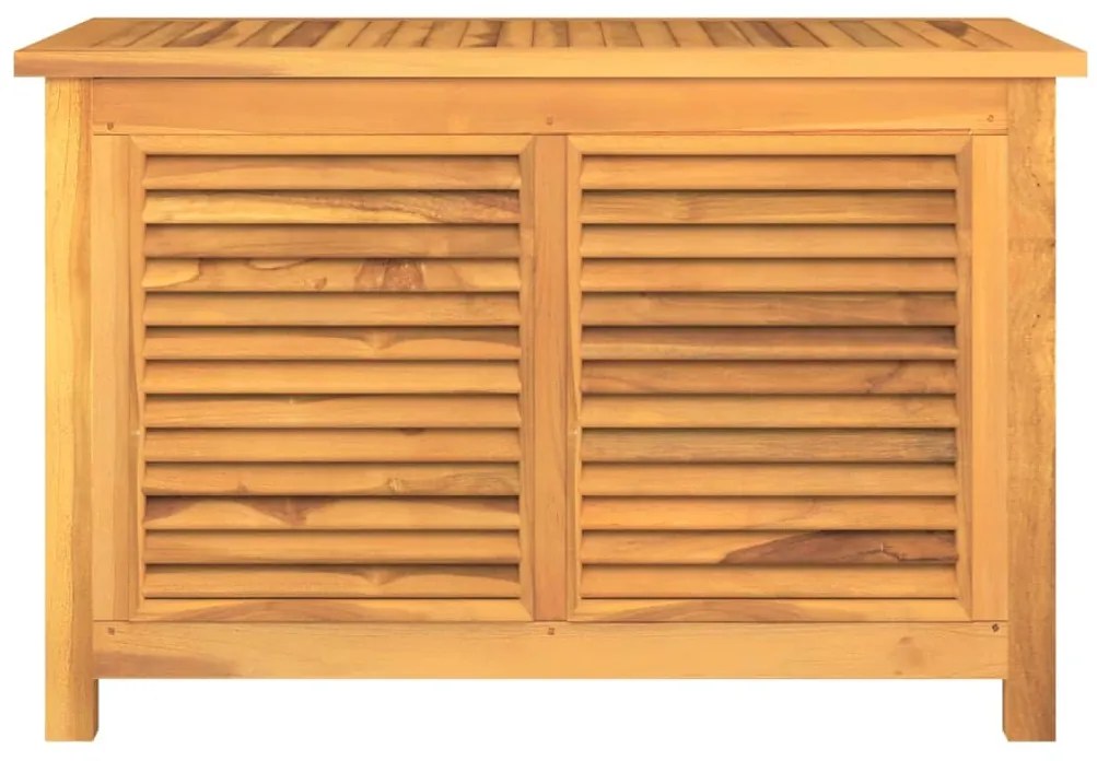 Caixa de arrumação para jardim com saco 90x50x58 cm teca maciça
