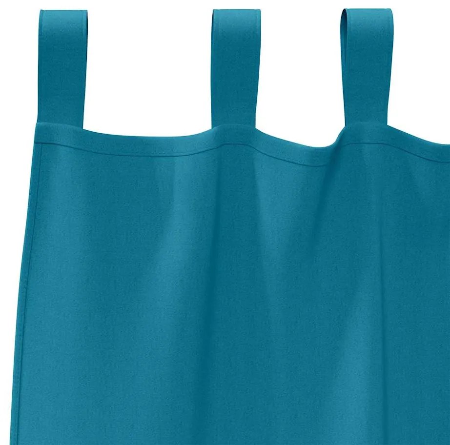 Cortinas com cortinas 2 pcs Turquesa 245 x 140 cm Poliéster