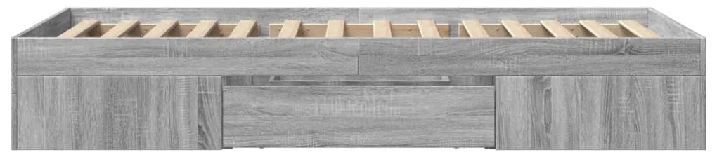 Estrutura cama 90x190 cm derivados de madeira cinzento sonoma
