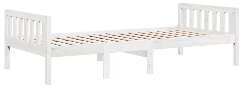 Cama de criança sem colchão 80x200 cm pinho maciço branco