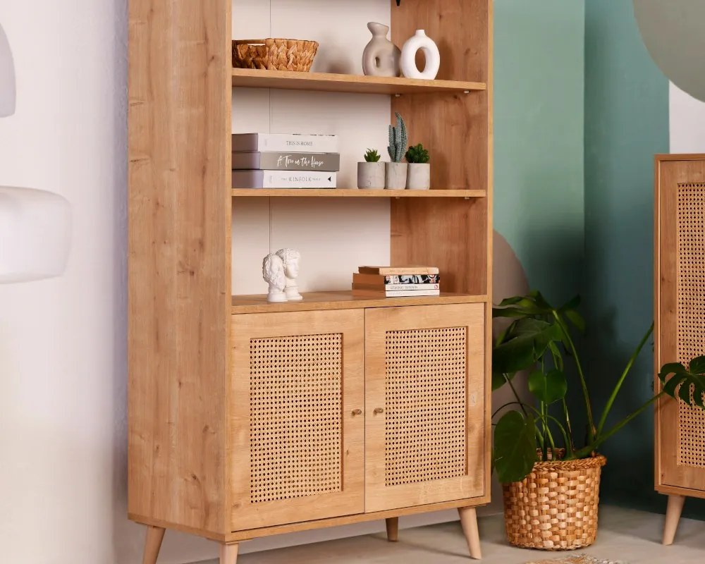 Estante Hazeran – Carvalho – 40x90x110 cm