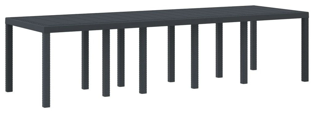Conjunto de Jantar vidaXL 11 Peças Antracite Rattan Poliéster