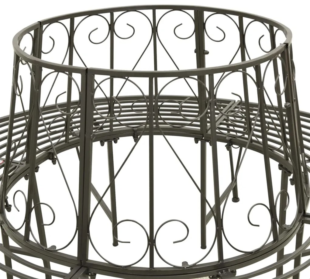 Banco de jardim para árvore 160 cm aço