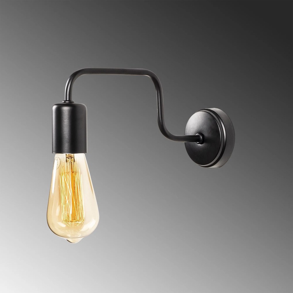 Aplique de Parede Denge – Preto – 4 x 28 cm