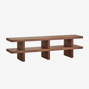 Móvel Tv Viviene Mdf 150x35 Cm Castanho Nogal Oscuro - Sklum
