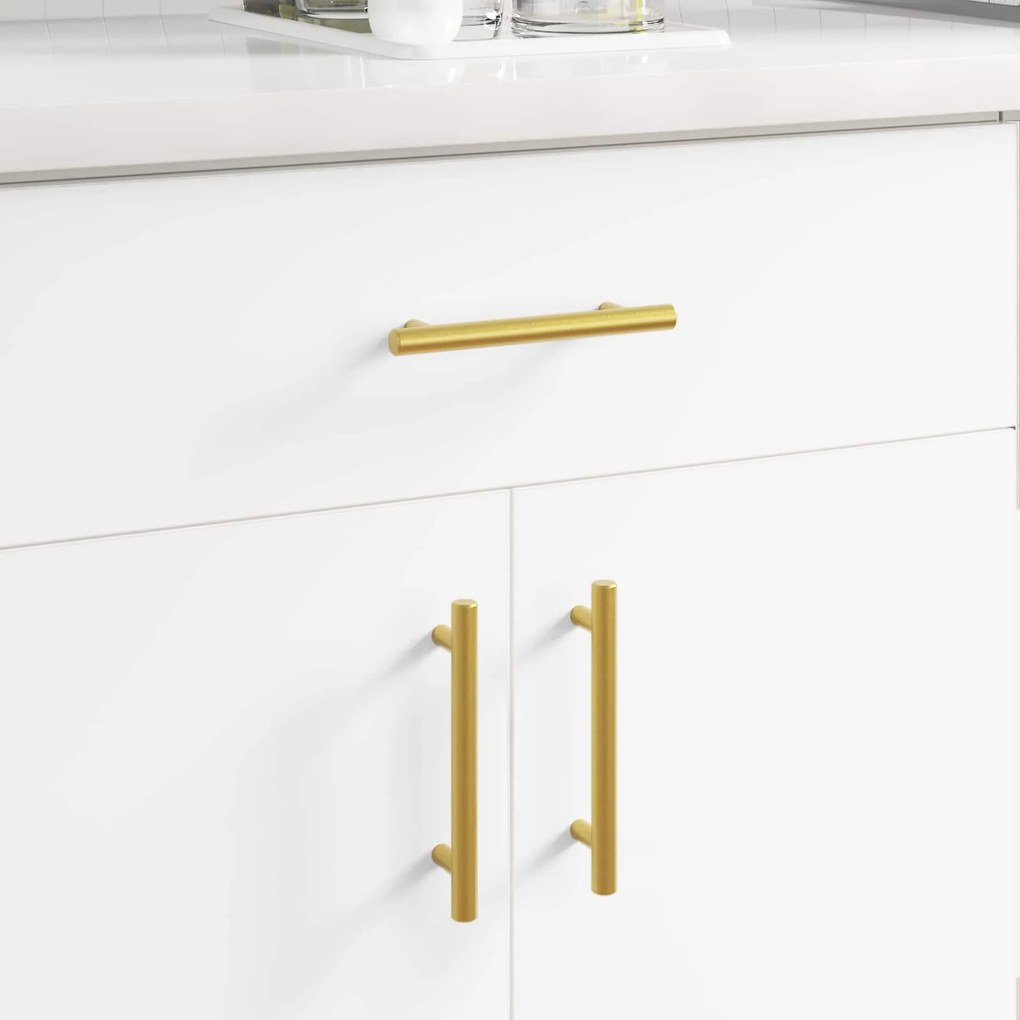vidaXL Maçaneta de Armário 510 pcs Ouro 150 mm Aço inoxidável