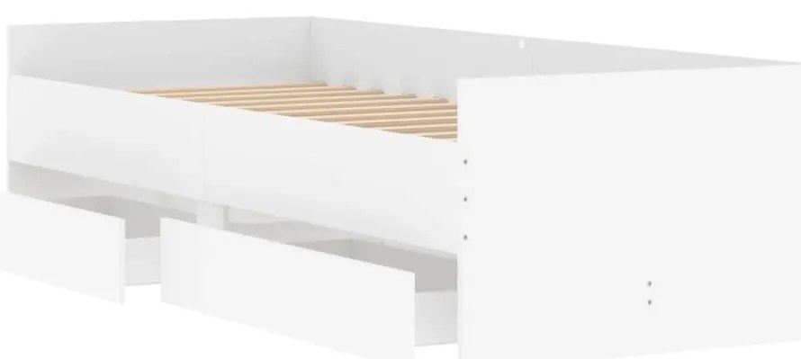 Estrutura de cama com gavetas 100x200 cm branco