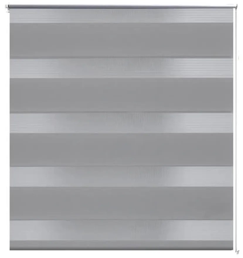 Estore de rolo 140 x 175 cm, linhas de zebra / Cinza